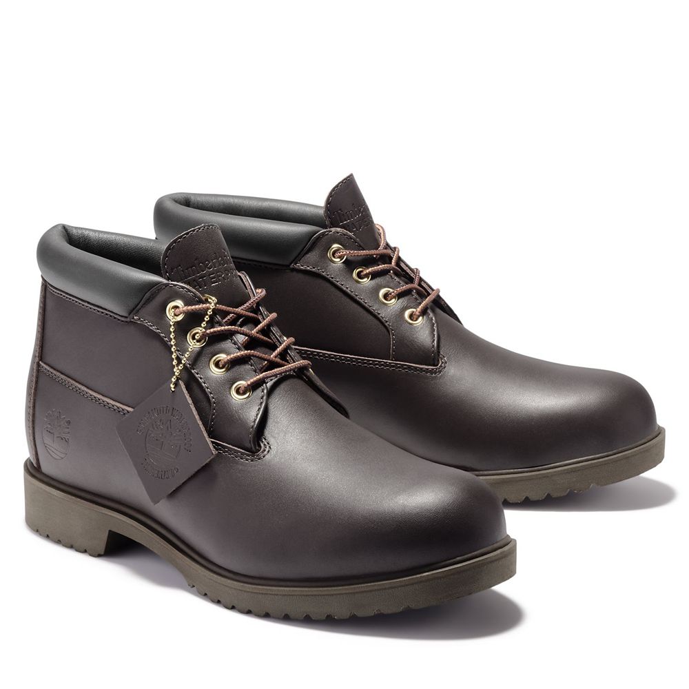 Botas Chukka Masculino - Timberland Impermeavel - GYCDU1327 - Marrom Escuro